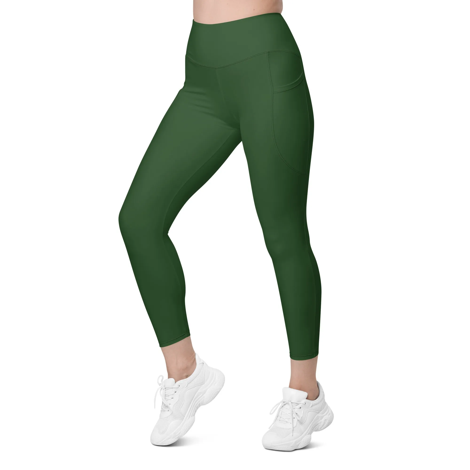 Deep Forest Green Leggings With Pockets