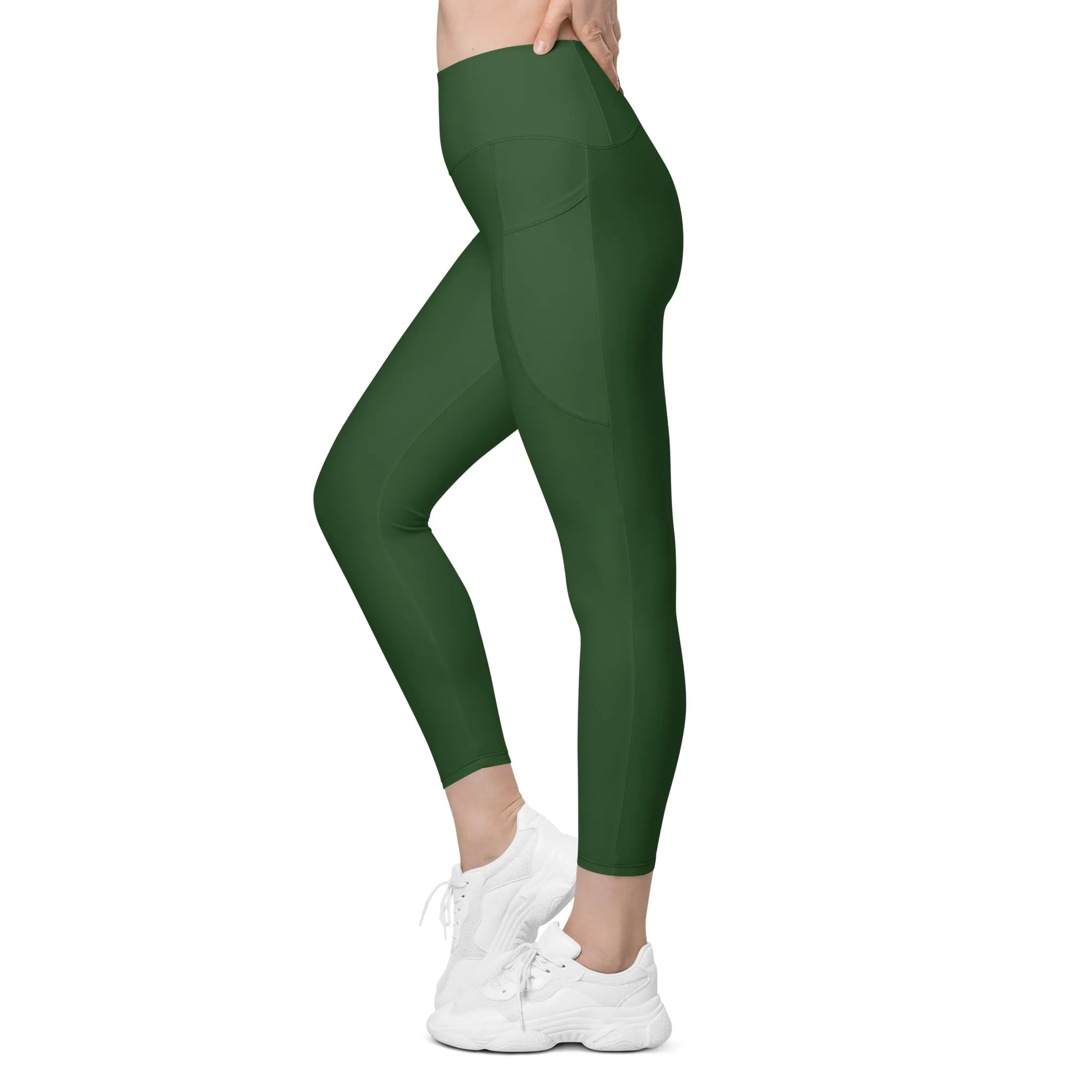 Deep Forest Green Leggings With Pockets