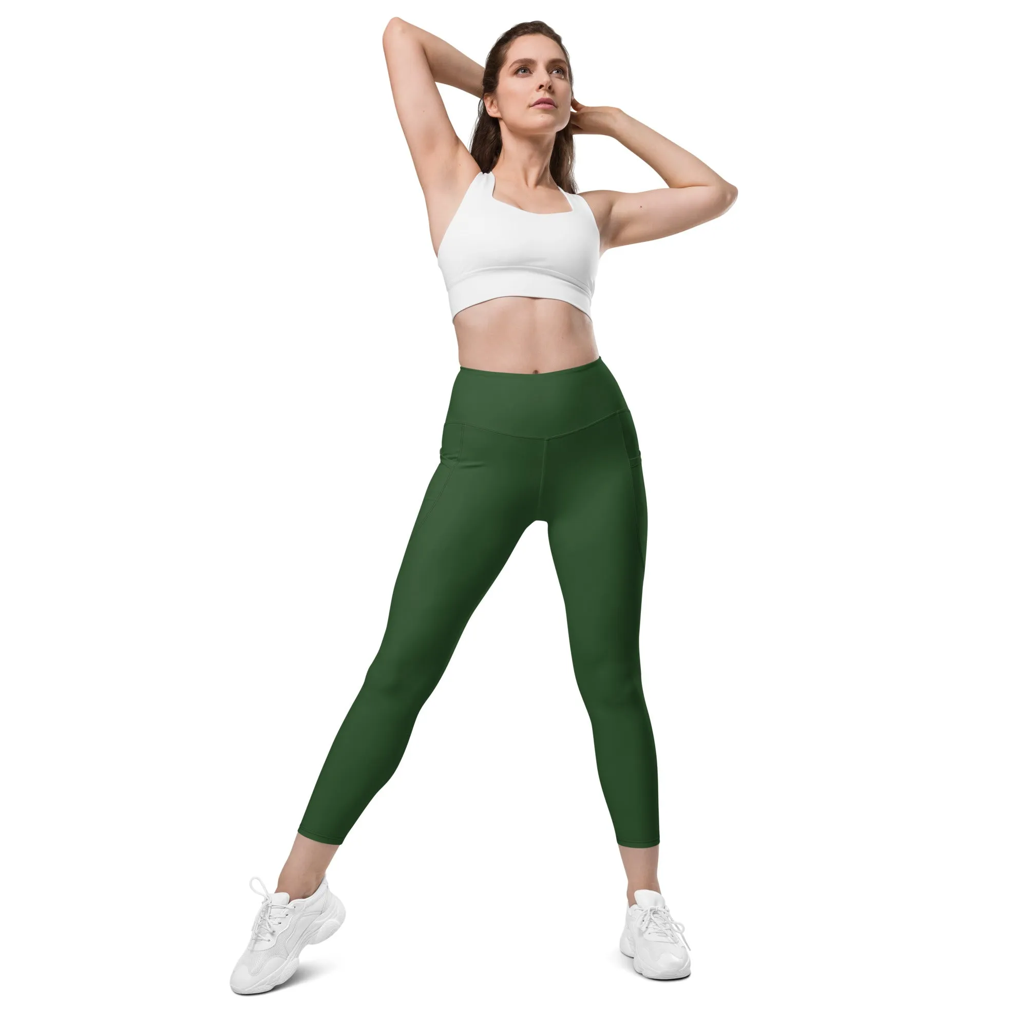 Deep Forest Green Leggings With Pockets