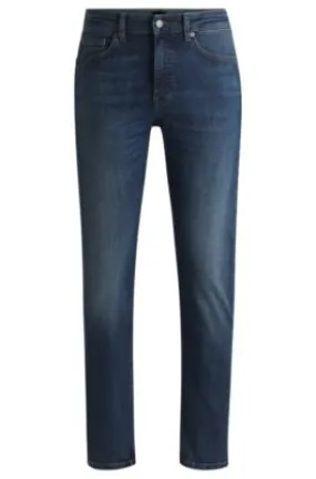 Delaware slim-fit jeans in dark-blue stretch denim