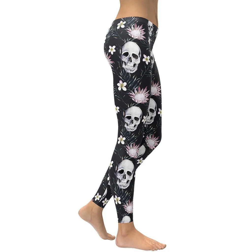 Delicate Skulls Leggings