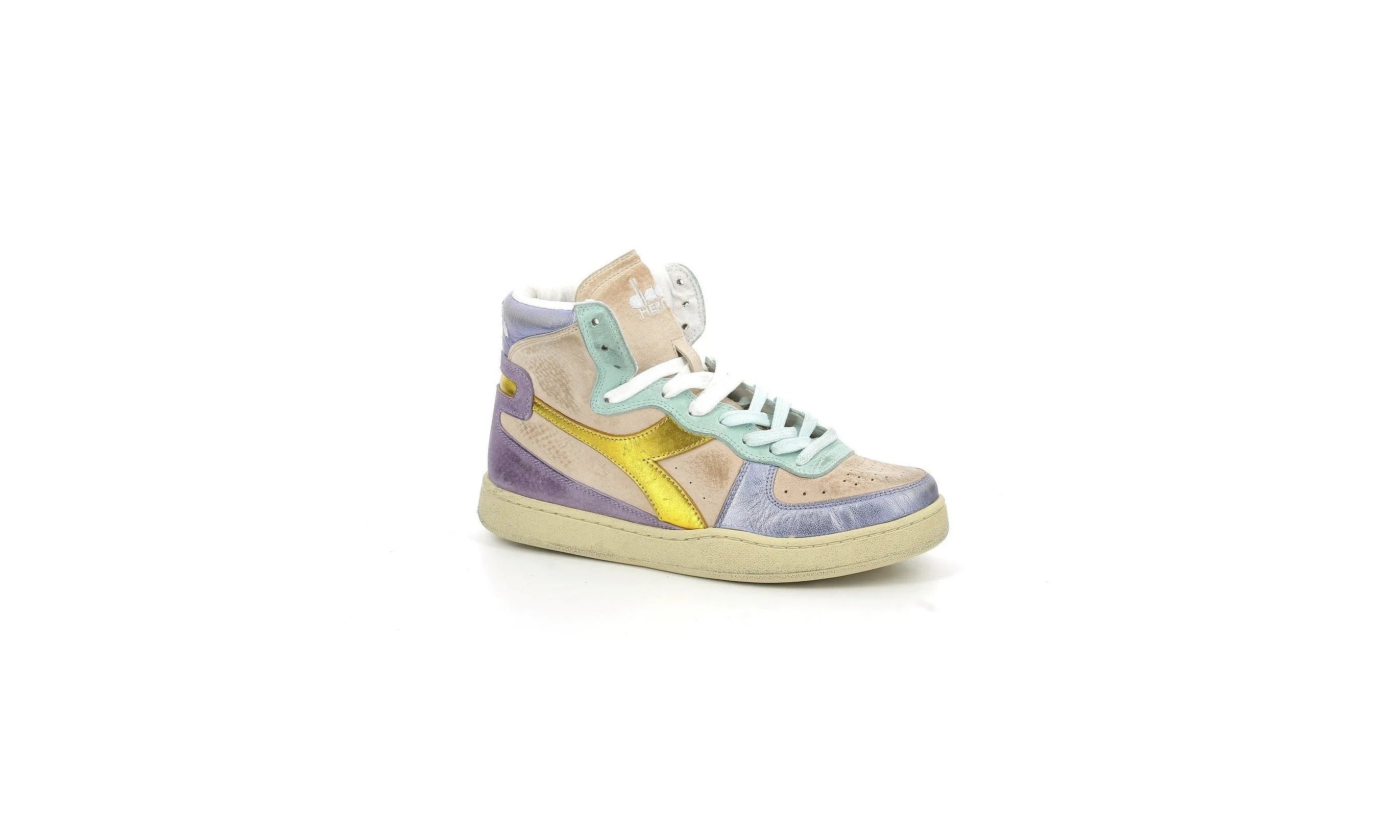 Diadora - Sneakers Haut Mi Bask Met Pig - Cloud Pink/Alabaster - Femme