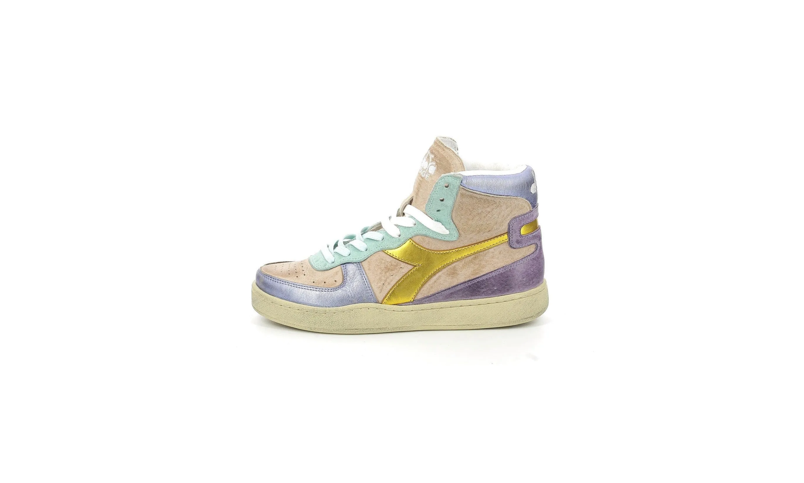 Diadora - Sneakers Haut Mi Bask Met Pig - Cloud Pink/Alabaster - Femme