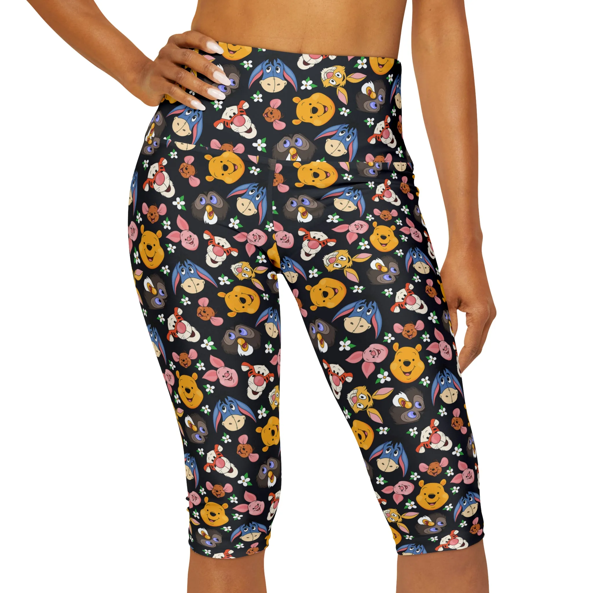 Disney Winnie The Pooh Hundred Acre Wood Friends Athletic Capri Leggings