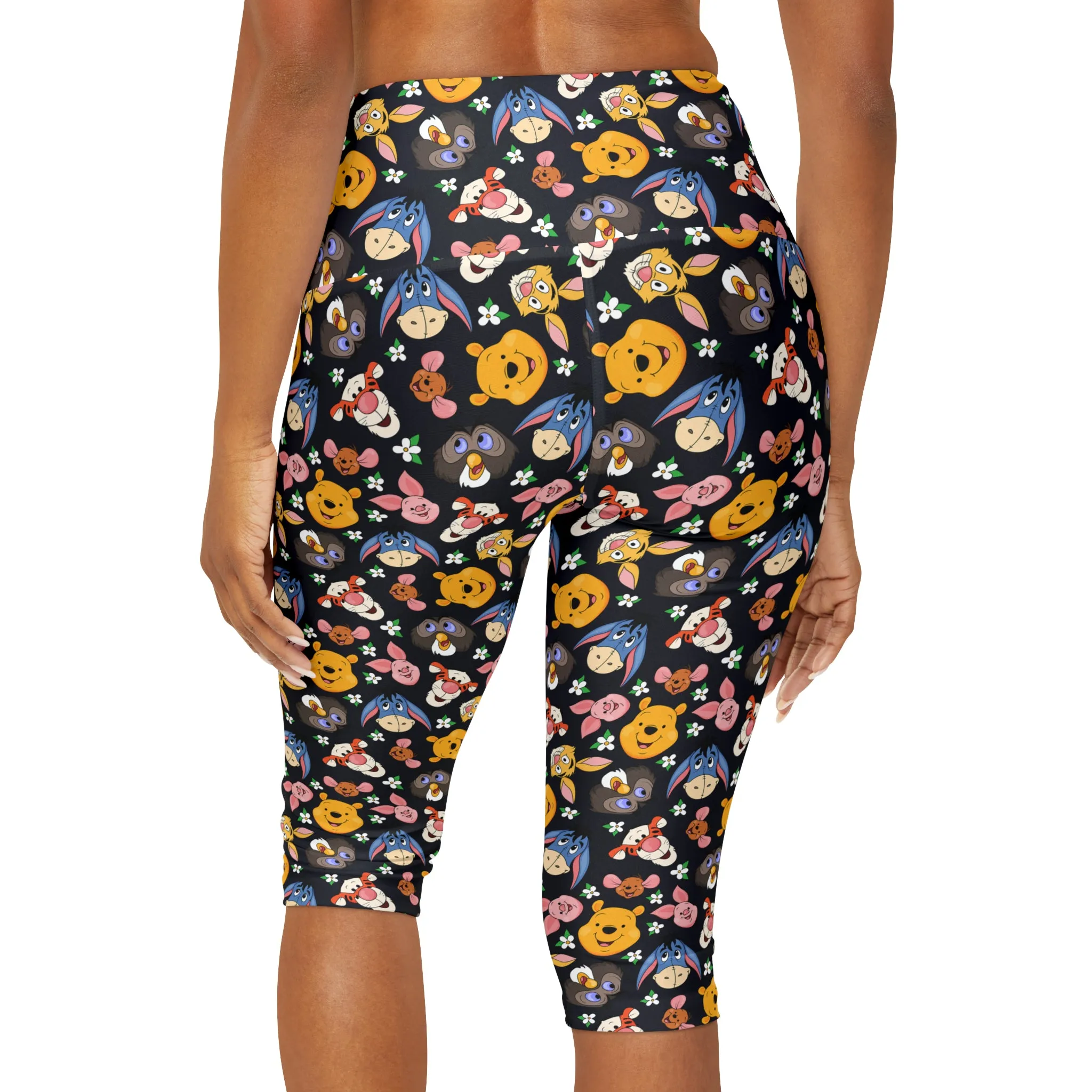 Disney Winnie The Pooh Hundred Acre Wood Friends Athletic Capri Leggings