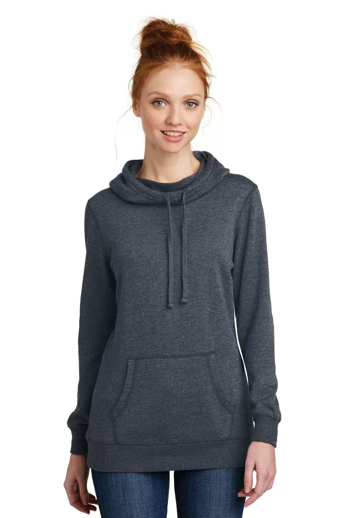 DM493 District Made Ladies Lightweight Fleece Hoodie SKU: DM493