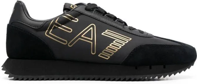 Ea7 Emporio Armani logo-print low-top sneakers Black