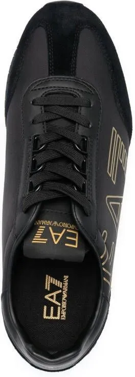 Ea7 Emporio Armani logo-print low-top sneakers Black