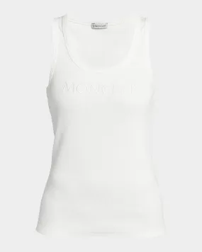 Embroidered Logo Jersey Tank Top