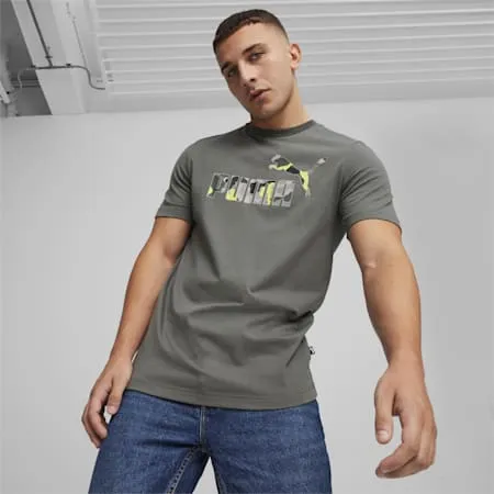 ESS+ CAMO Men's Graphic Tee | Mineral Gray | PUMA Shop All Puma | PUMA 