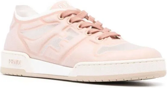 FENDI logo embossed sneakers Pink