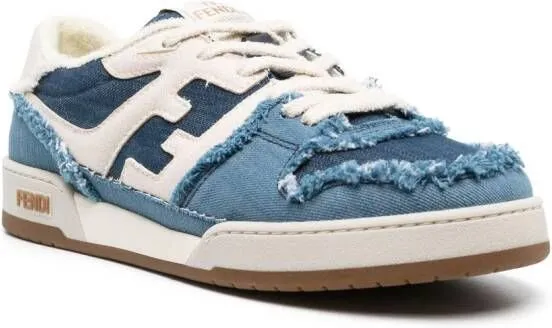 FENDI Match denim sneakers Blue