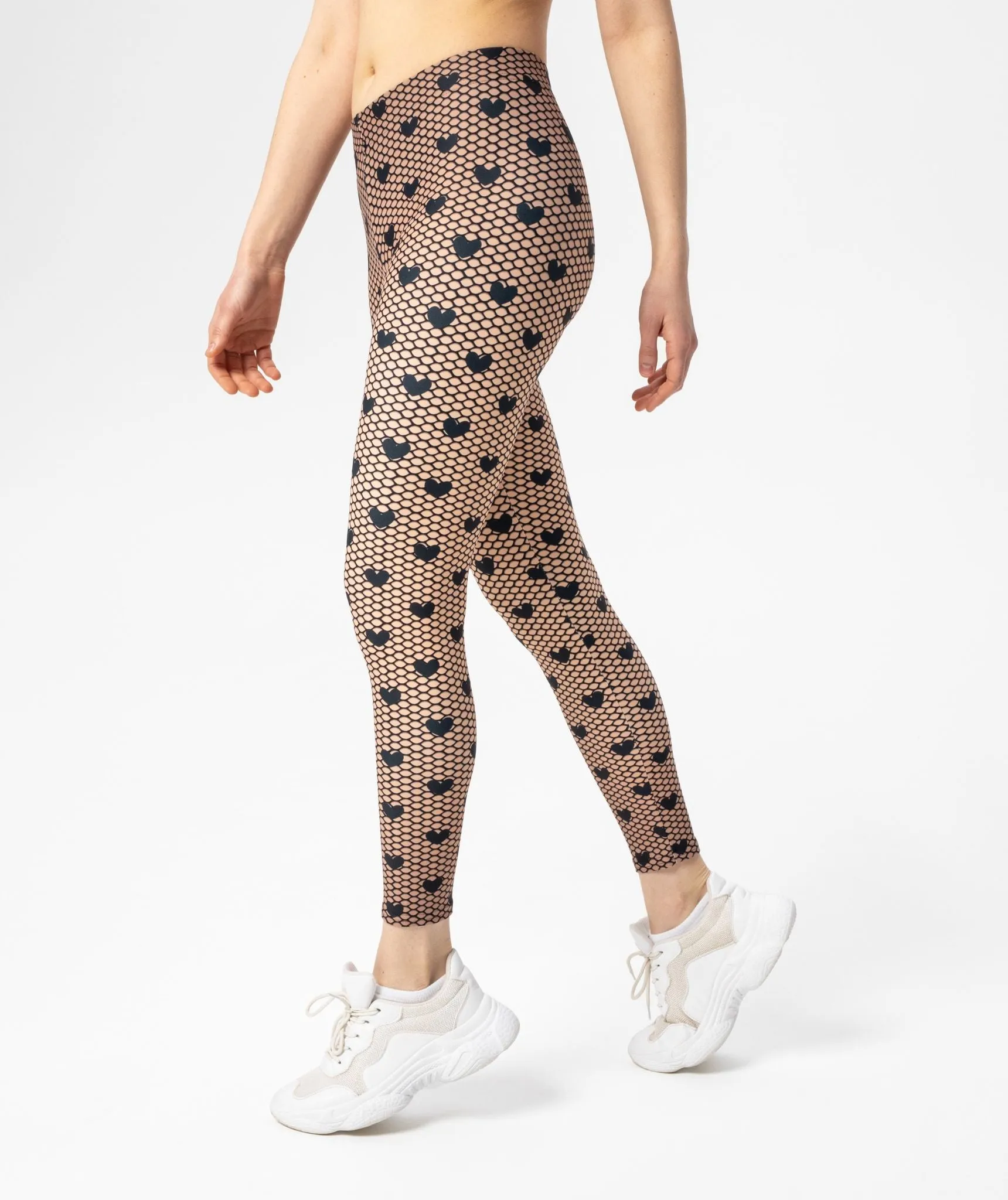 Fishnet Tights Print Leggings