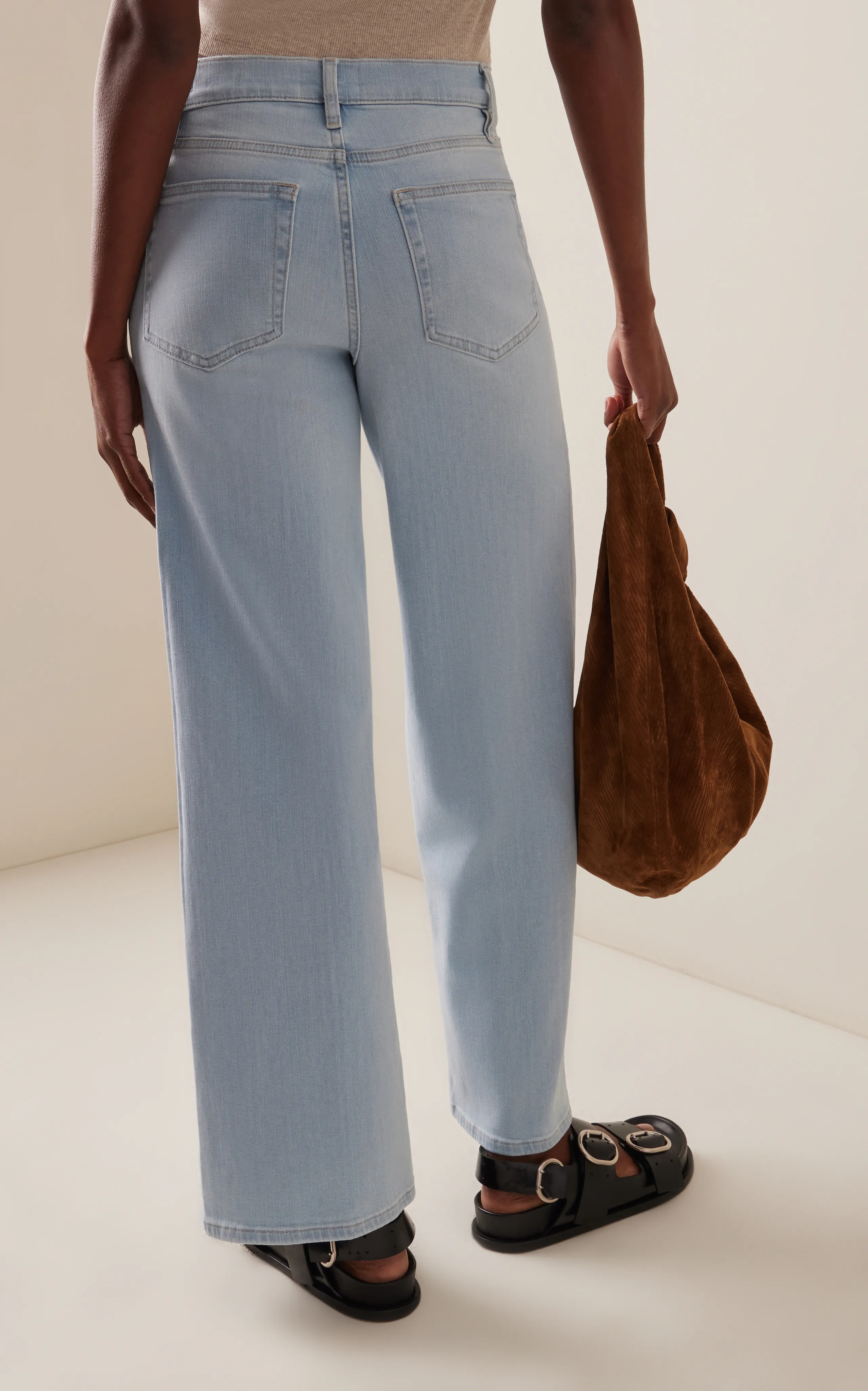 FRAME The Slim Palazzo Stretch High-Rise Wide-Leg Jeans