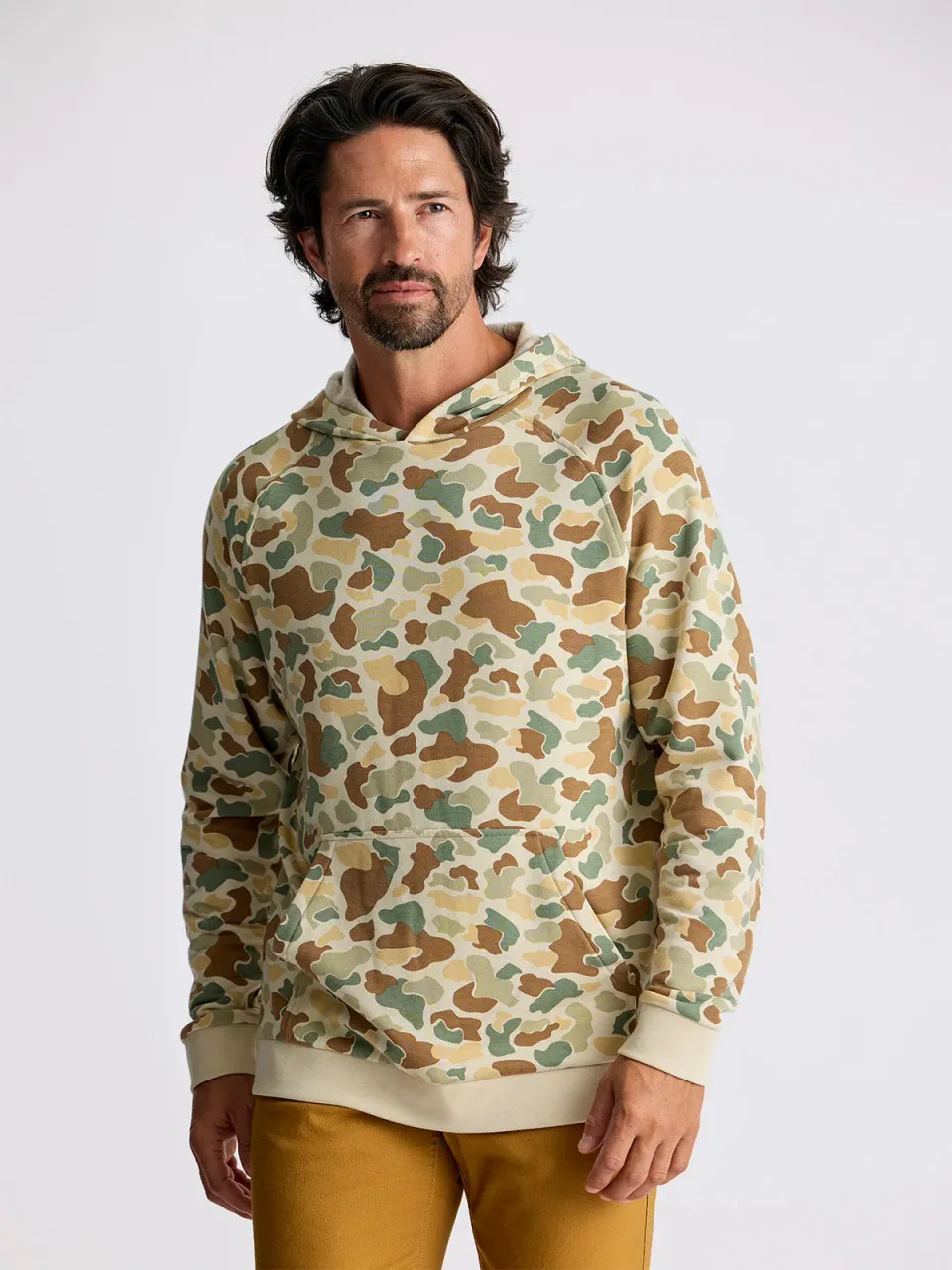 Free Fly Men's Bamboo Lightweight Fleece Hoodie: Vintage Camo