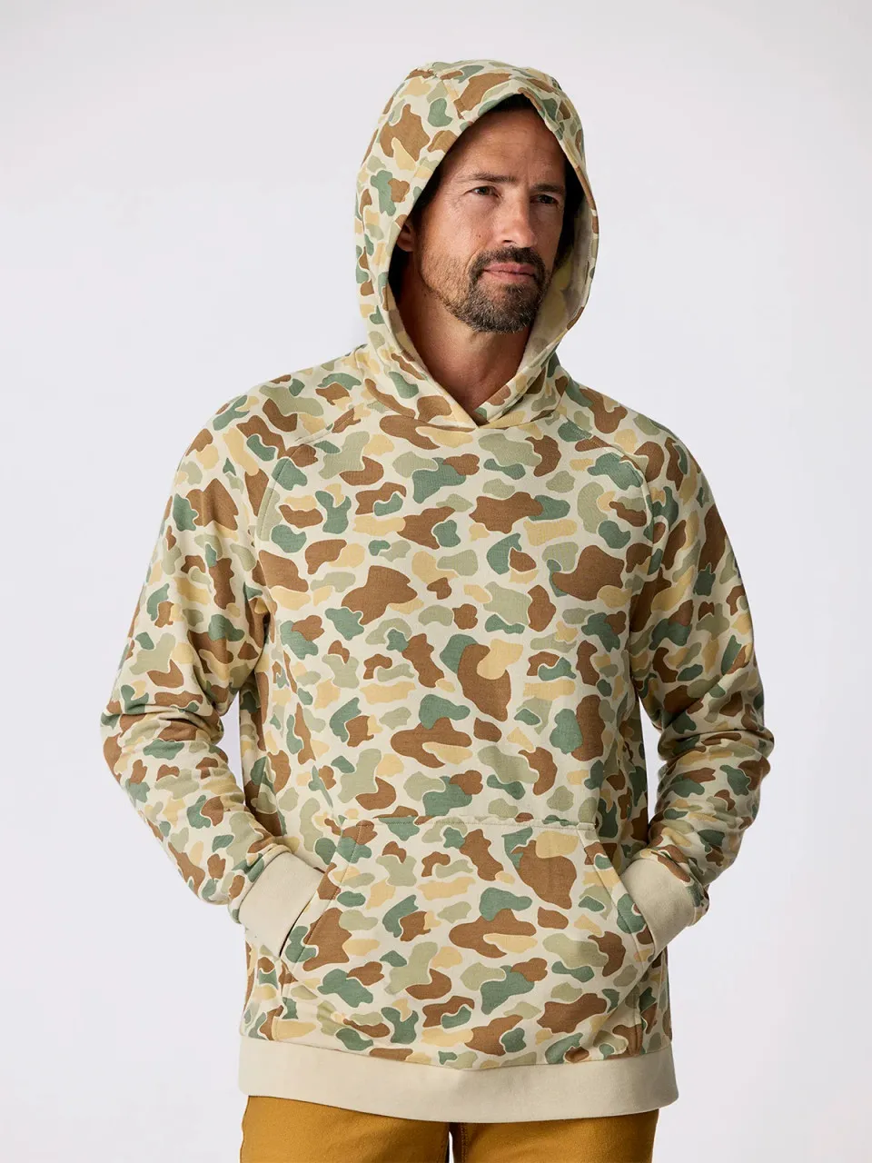 Free Fly Men's Bamboo Lightweight Fleece Hoodie: Vintage Camo