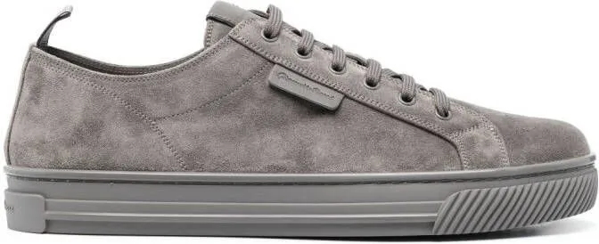 Gianvito Rossi side logo-patch low-top sneakers Grey