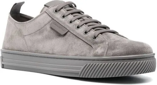 Gianvito Rossi side logo-patch low-top sneakers Grey