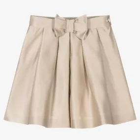 Girls Gold Satin Skirt