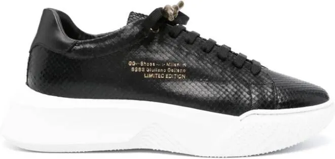 Giuliano Galiano Python leather sneakers Black