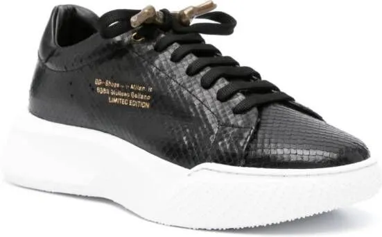 Giuliano Galiano Python leather sneakers Black