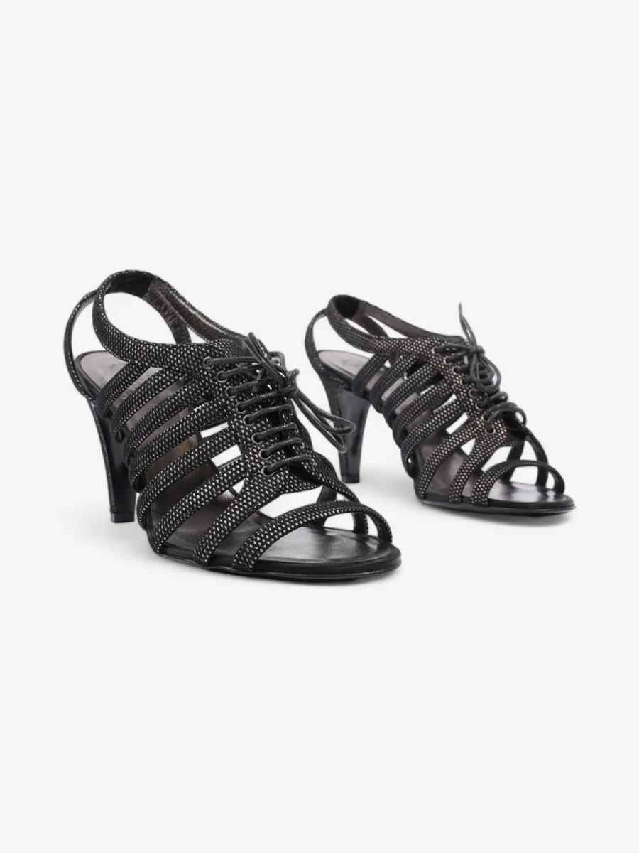 Gladiator Sandals 90mm Black Leather EU 37.5 UK 4.5