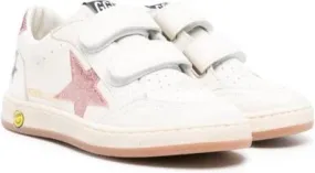 Golden Goose Kids Ball Star touch-strap sneakers White