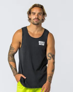 H Back Tank - Washed Black