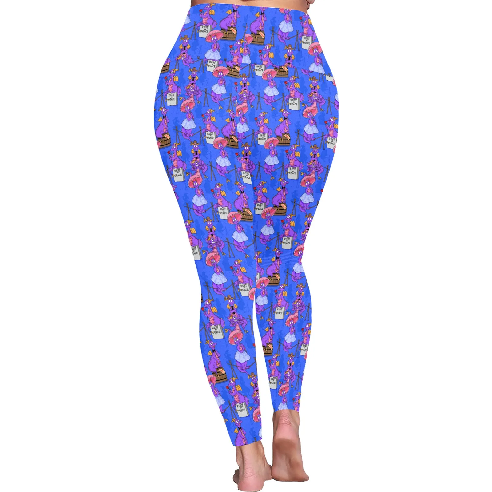 Haunted Mansion Figment Women's Plus Size Athletic Leggings