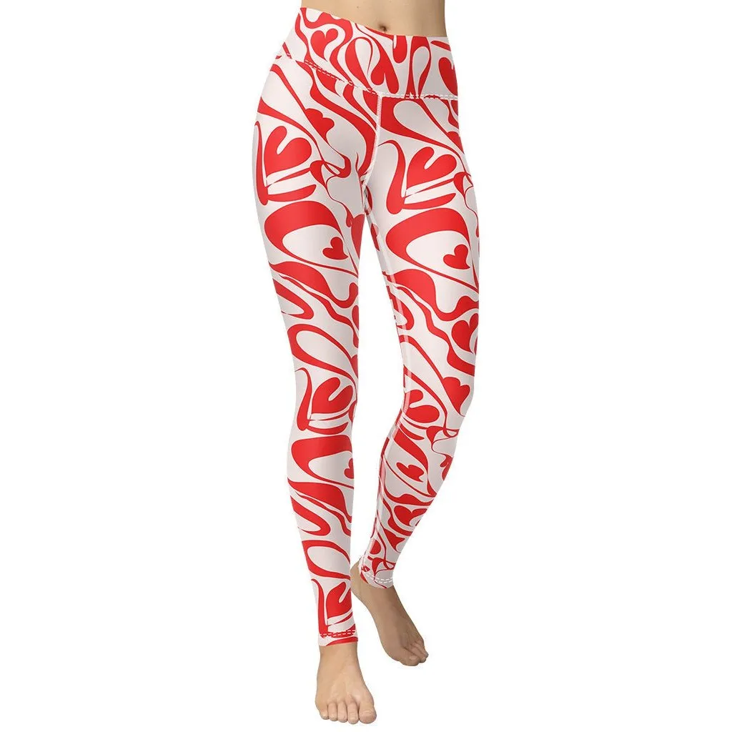 Heart Swirl Yoga Leggings