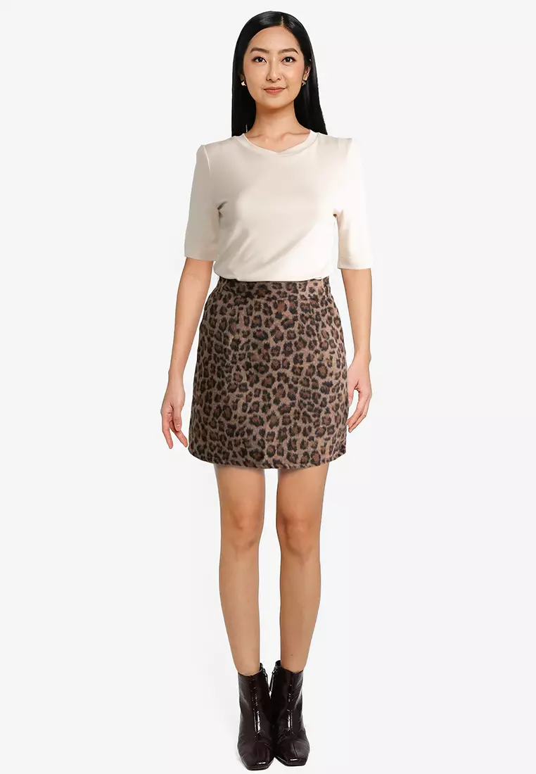 Heather Causal Mini Skirt