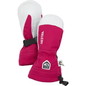 Hestra Juniors' Army Leather Heli Ski Mitt Fuchsia | Buy Hestra Juniors' Army Leather Heli Ski Mitt Fuchsia here | Out