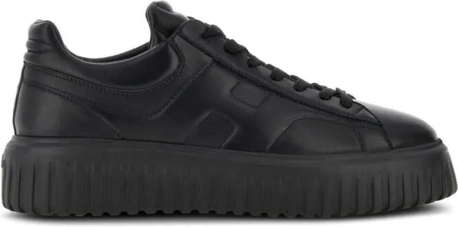 Hogan H-Stripes leather sneakers Black