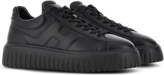 Hogan H-Stripes leather sneakers Black