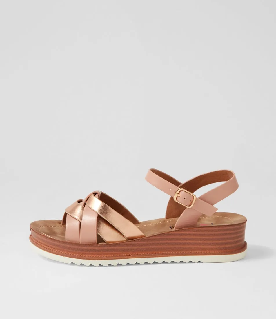 I LOVE BILLY Ralph Pink Rose Gold Sandals