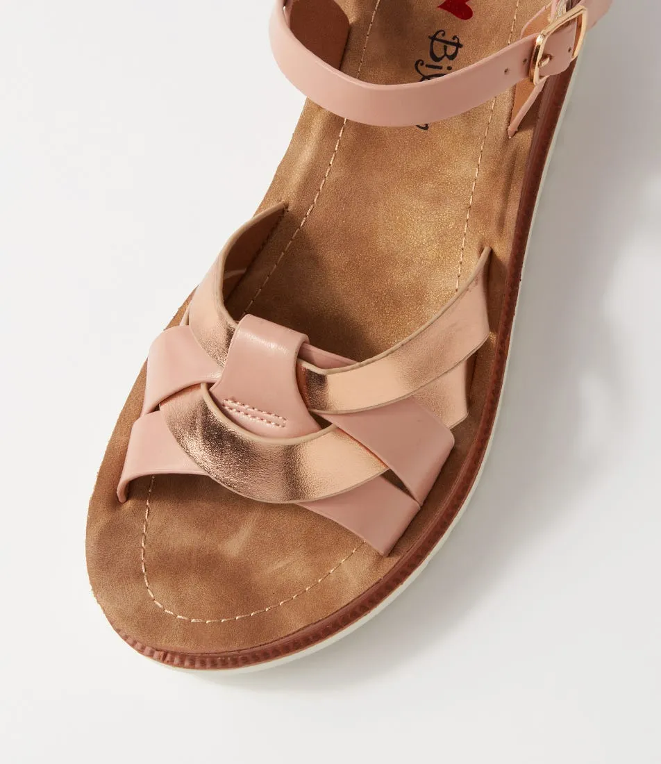 I LOVE BILLY Ralph Pink Rose Gold Sandals