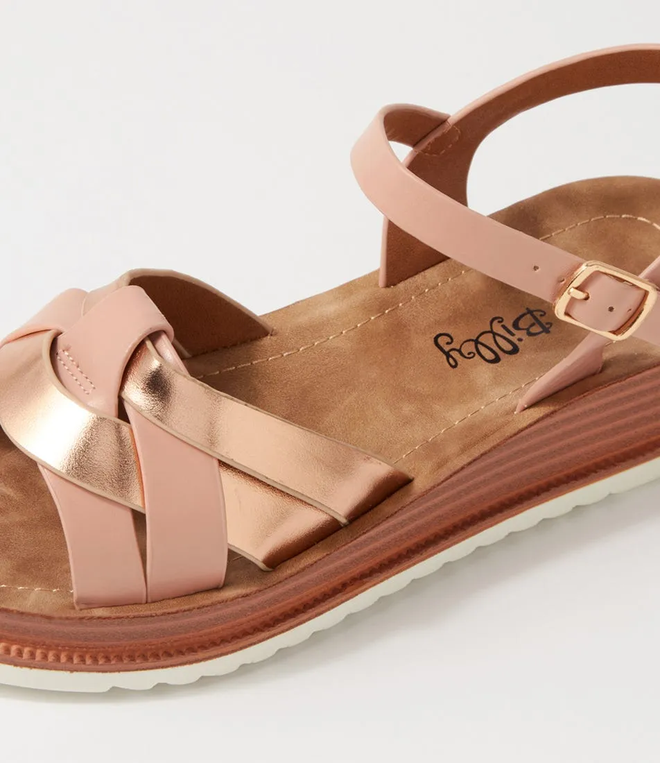 I LOVE BILLY Ralph Pink Rose Gold Sandals