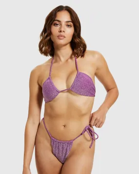 Insight Lottie Gathered Halter Bikini Purple