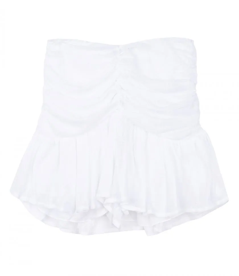 IROHAMONA PLEATED SHORT SKIRT