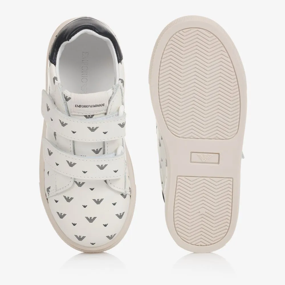 Ivory Leather Logo Trainers