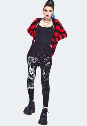 Jawbreaker - Drowning Printed Black - Leggings