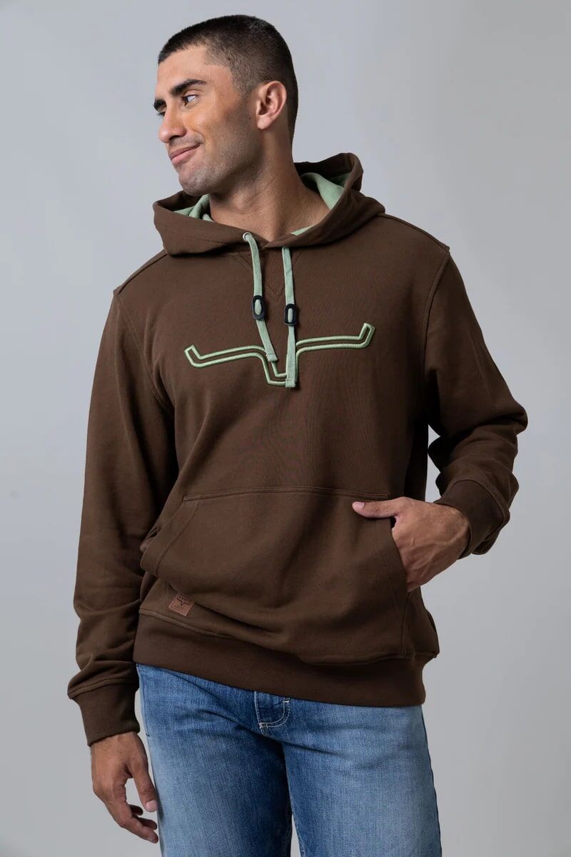 Kimes Ranch Men's Fast Talker Hoodie in Dark Brown