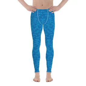 Knitted Print Pattern Men's Leggings