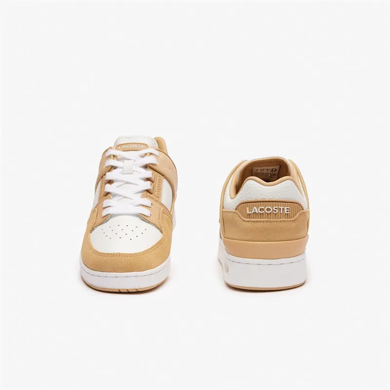 Lacoste Womens Court Cage Trainers Light Brown/White