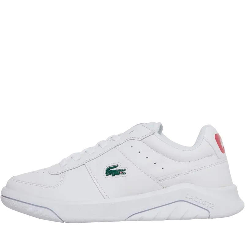 Lacoste Womens Game Advance Trainers White/Dark Pink