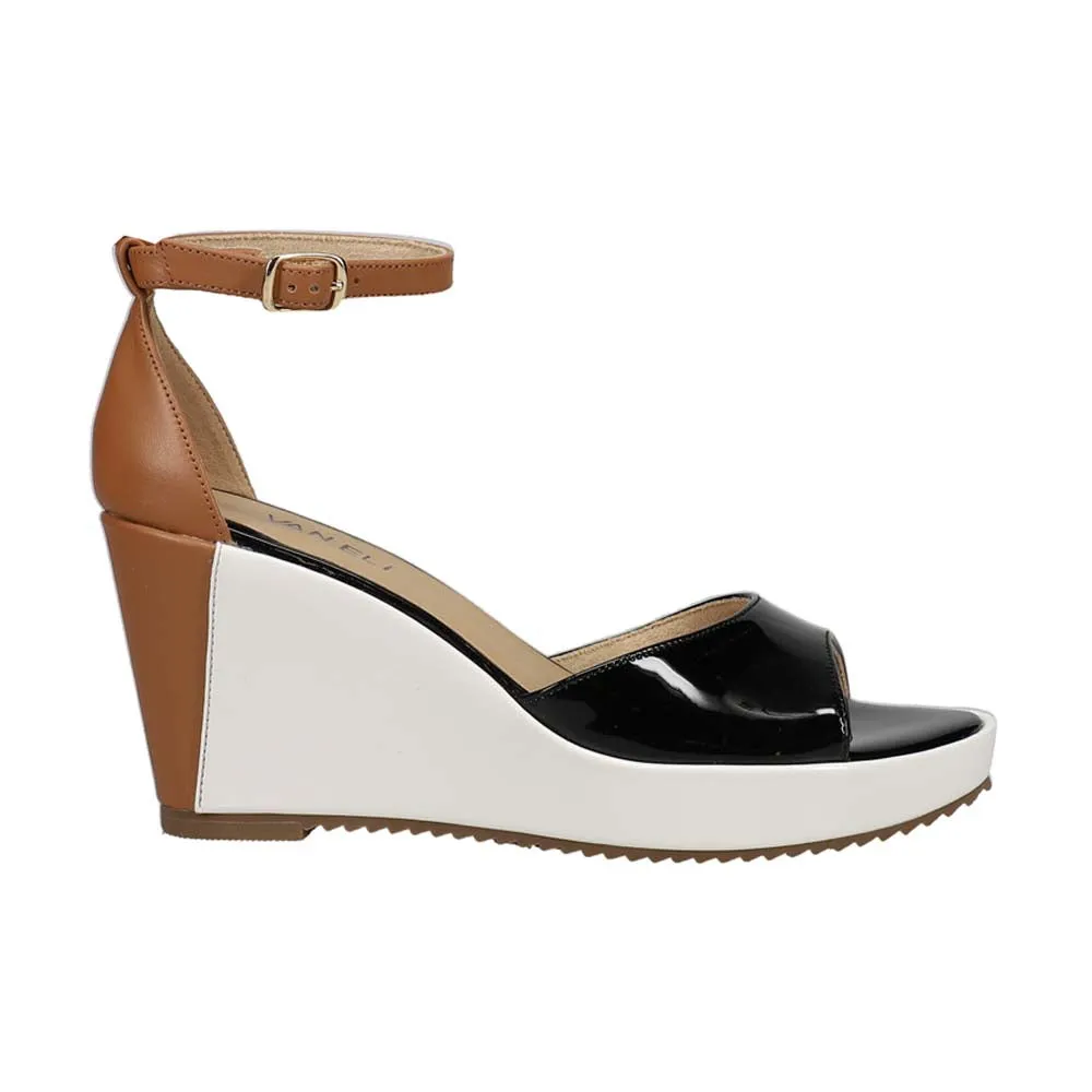 Lemy Color Block Wedge Ankle Strap Sandals