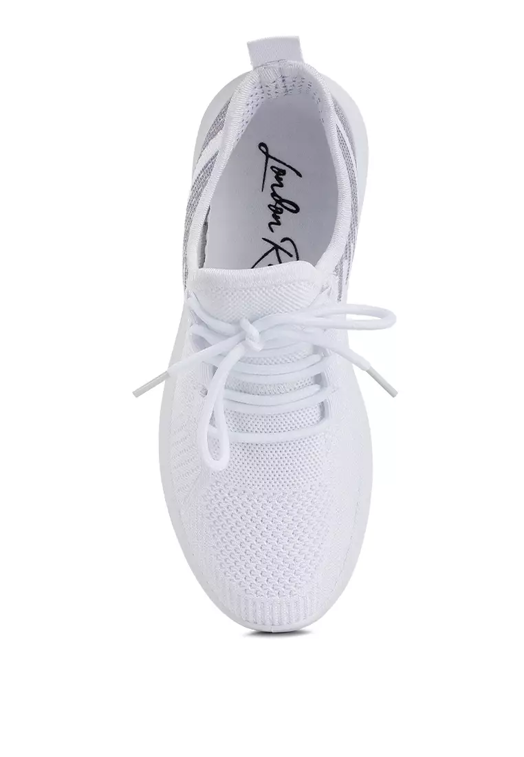 London Rag White Lace Up Chunky Sneakers