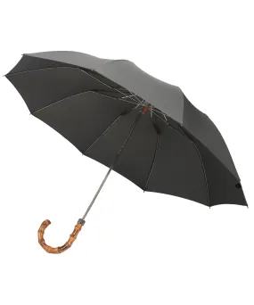 London Undercover Grey Telescopic Foldable Umbrella with Wahngee Handle