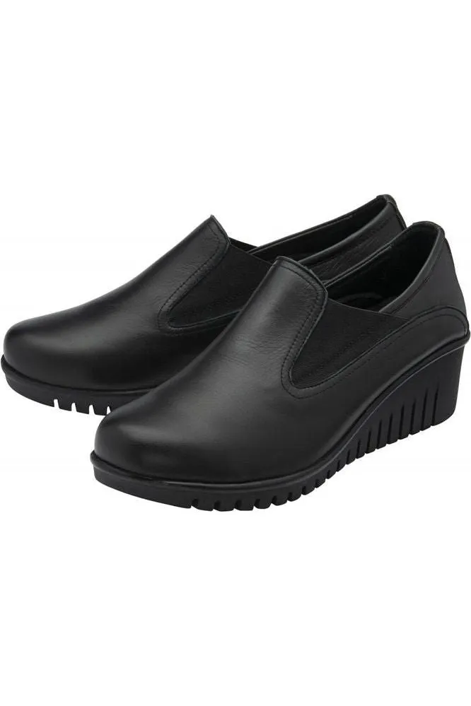 Lotus Delmar Ladies shoes in Black Leather