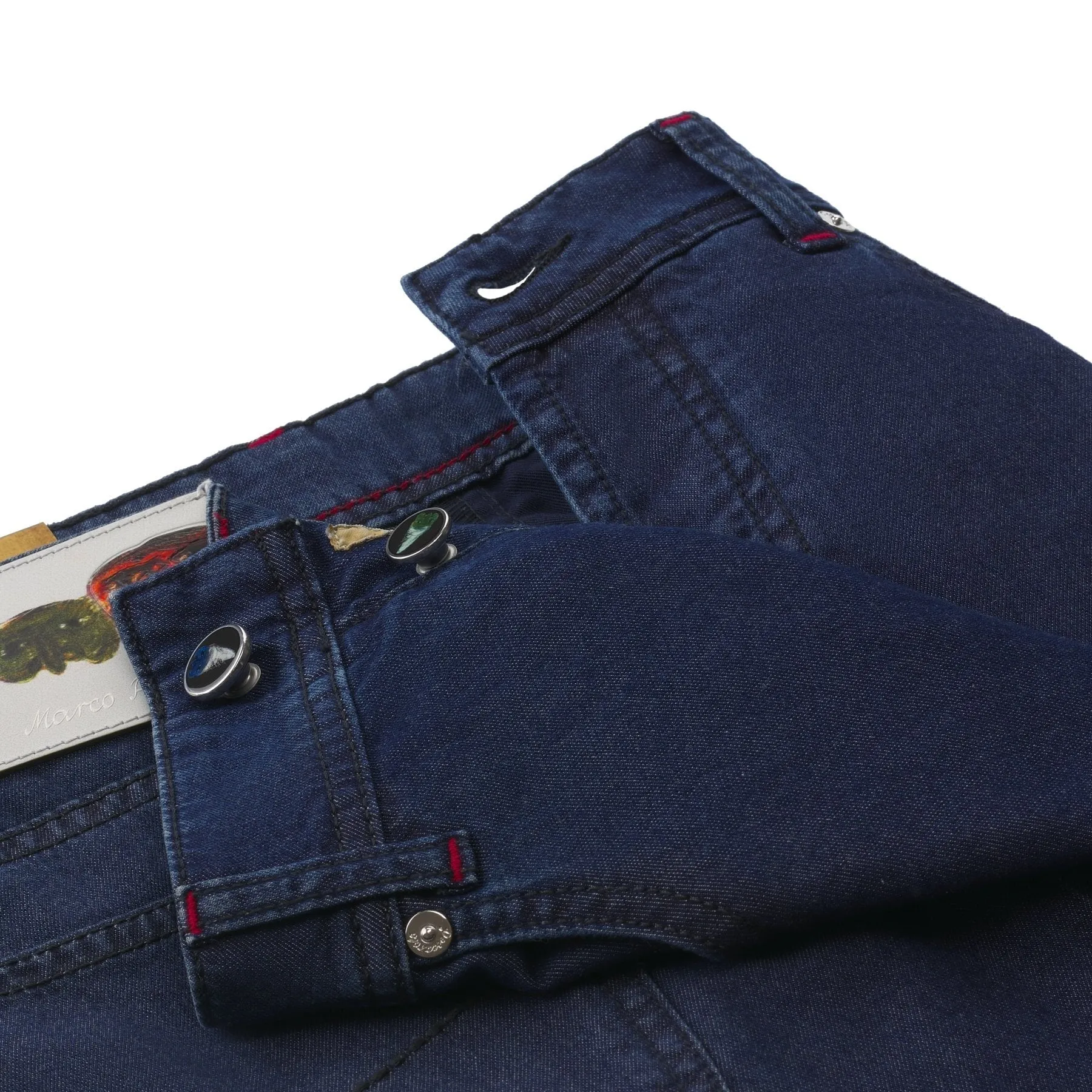  Marco Pescarolo Slim-Fit Cotton and Silk-Blend Denim Blue Jeans